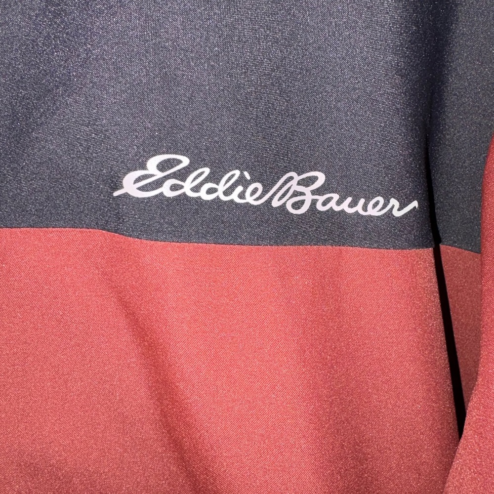 Eddie Bauer WeatherEdge Plus 3 In 1 jacket shell two-tone black & rust Size T2XL - Picture 4 of 7